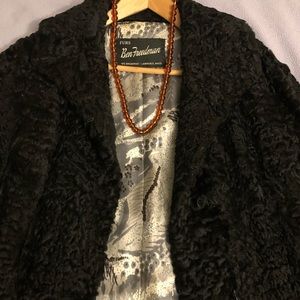 Ben Freedman vintage genuine black Persian lamb fur coat.